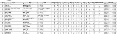 Classificació marxa nocturna de regularitat